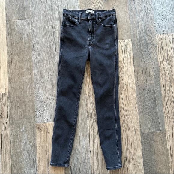 Madewell High Rise Black Skinny Jeans
